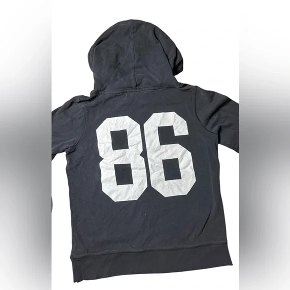 Victoria’s Secret PINK Love Pink Black Hoodie Sweatshirt Women’s Medium - Picture 4 of 5